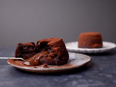 Vegan chocolate and maple fondant