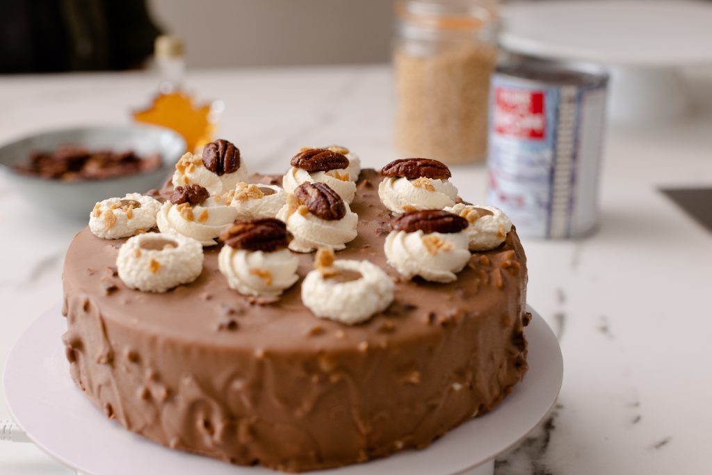 Maple, Pecan, and Vanilla Mousse Cake Maple from Canada