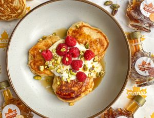 Family Home Cook&#8217;s Maple Buttermilk Pancakes with Yoghurt and Pistachio