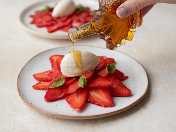 Maple, strawberry and basil carpaccio 7