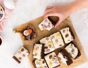 Jessie Bakes Cakes Maple Frosted Mini Egg Brownies