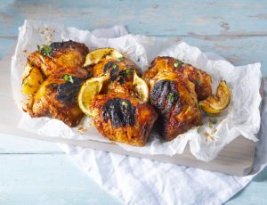 Harissa and Maple BBQ Chicken Thighs