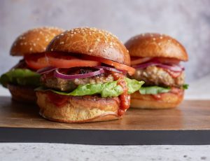 BBQ Lamb and Maple Burgers