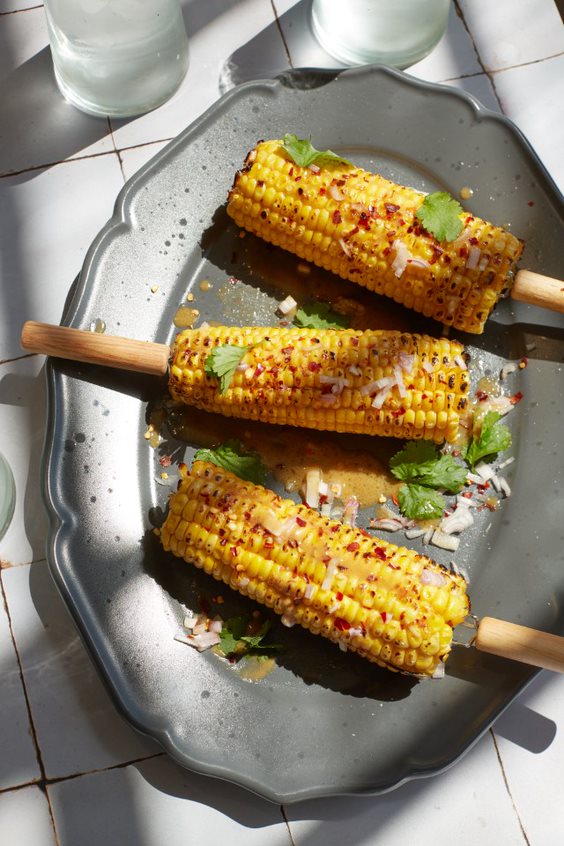 Miso and Maple Glazed Corn Maple from Canada
