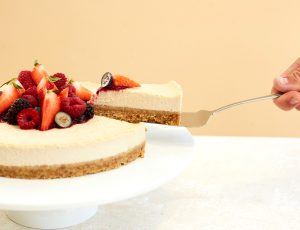 Lemon Myrtle, Maple and Raspberry Cheesecake