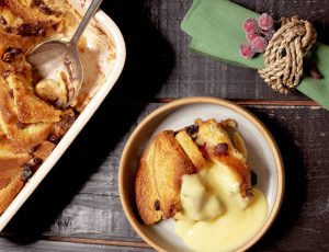 Maple and Baileys Panettone and Butter Pudding