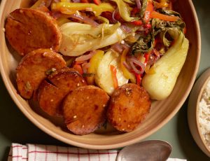 Sweet and Spicy Tempeh Maple Stir Fry