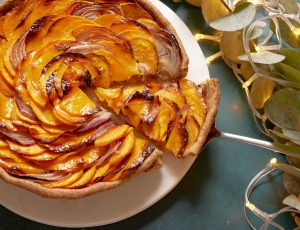 Squash and Maple Caramelized Onion Tart