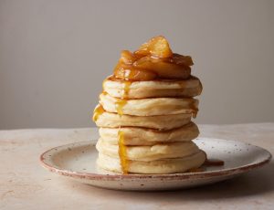 Baked Apple Pancakes with Maple Calvados