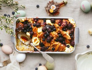 A Cup of Tea and Cake&#8217;s Maple and Blueberry Croissant Pudding