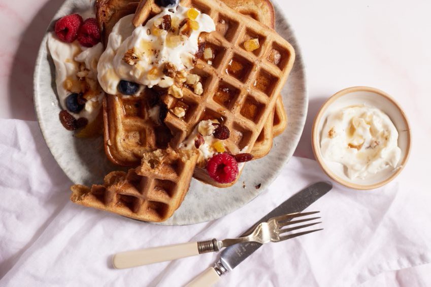 Hot Cross Maple Waffles - Maple from Canada