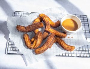 Maple Churros with Maple-Salted Caramel