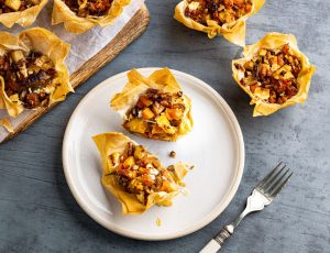 Maple-Roasted Parsnip, Carrot &#038; Squash Filo Tarts