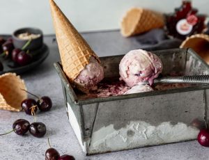 A Cup of Tea and Cake&#8217;s Maple &#038; Cherry Ripple Ice Cream