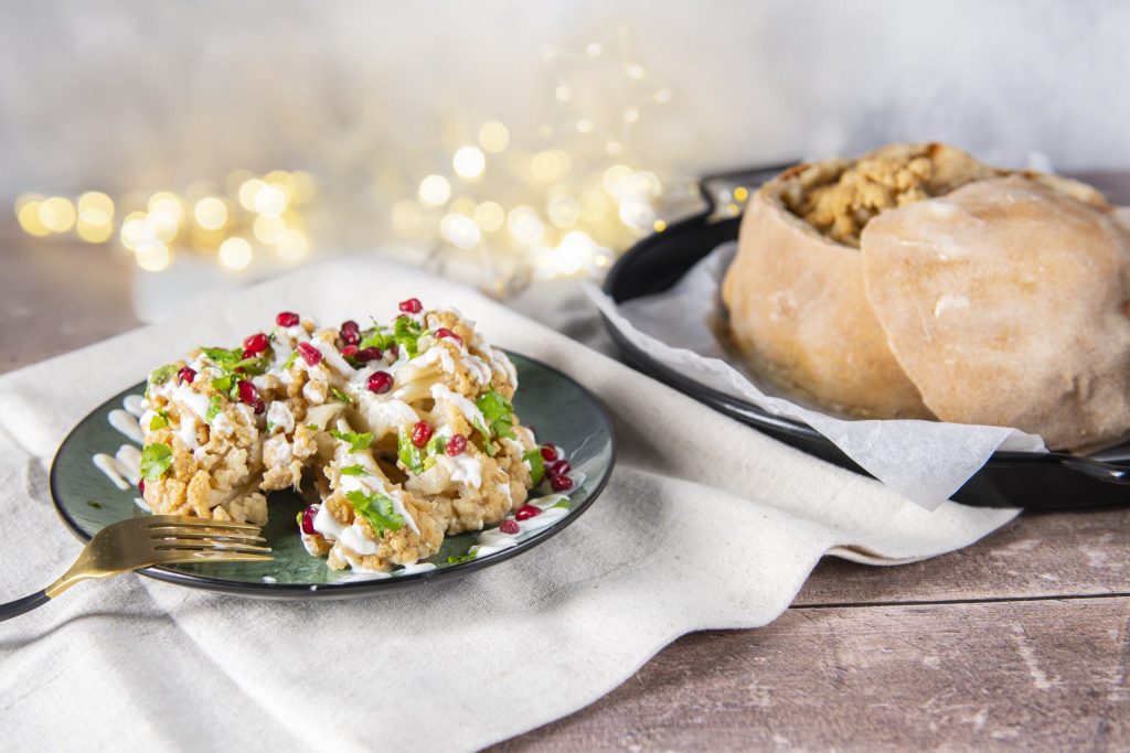 SaltBaked Cauliflower with a Maple Yoghurt Dressing Maple from Canada