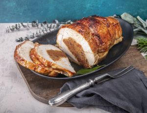 Turkey Breast with a Maple Chorizo Stuffing