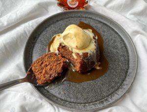 Eats By Ella’s Sticky Toffee Pudding with Salted Maple Sauce
