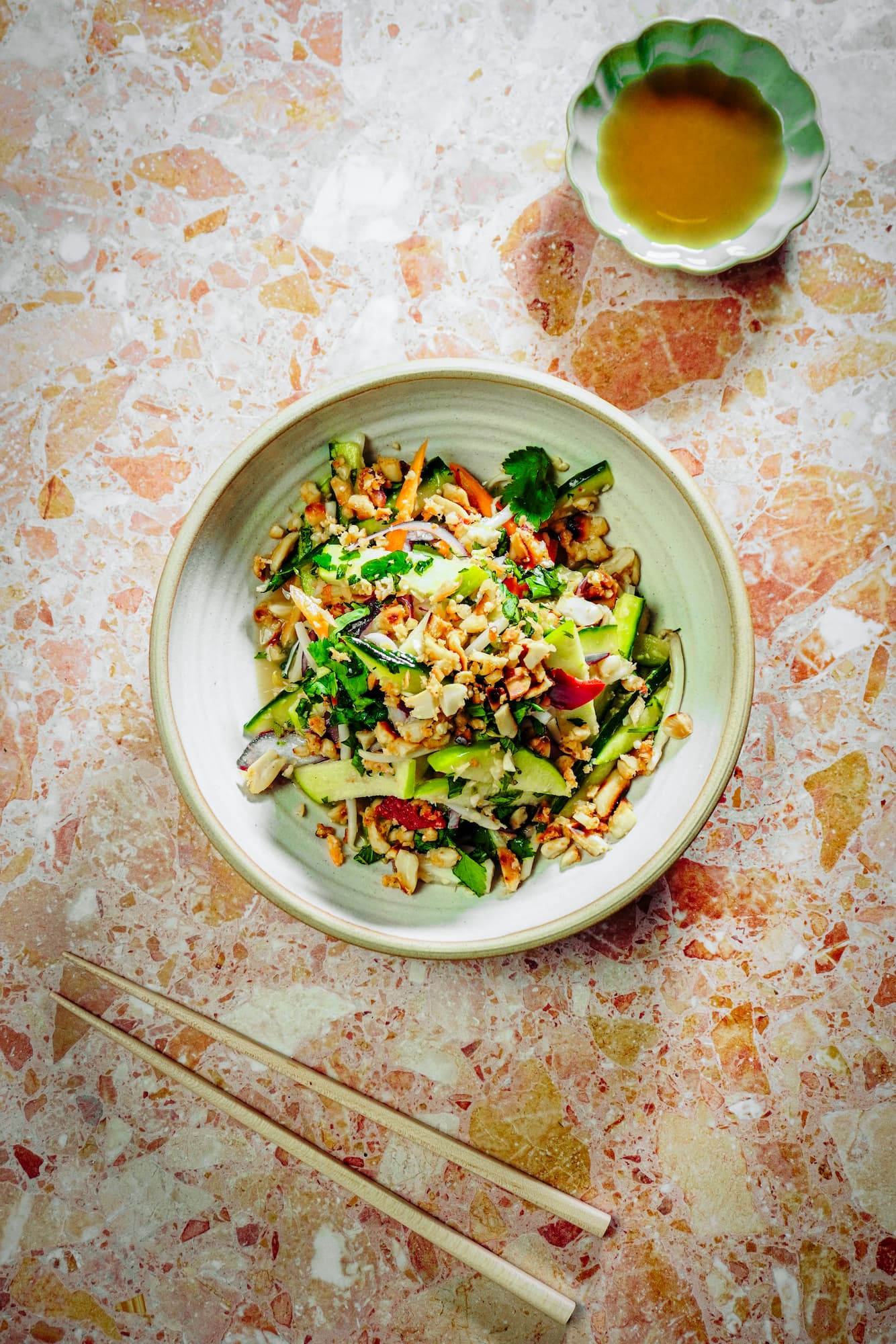 Green Apple Kerabu Salad with Maple Vinegar and Maple Syrup Dressing - Maple from Canada
